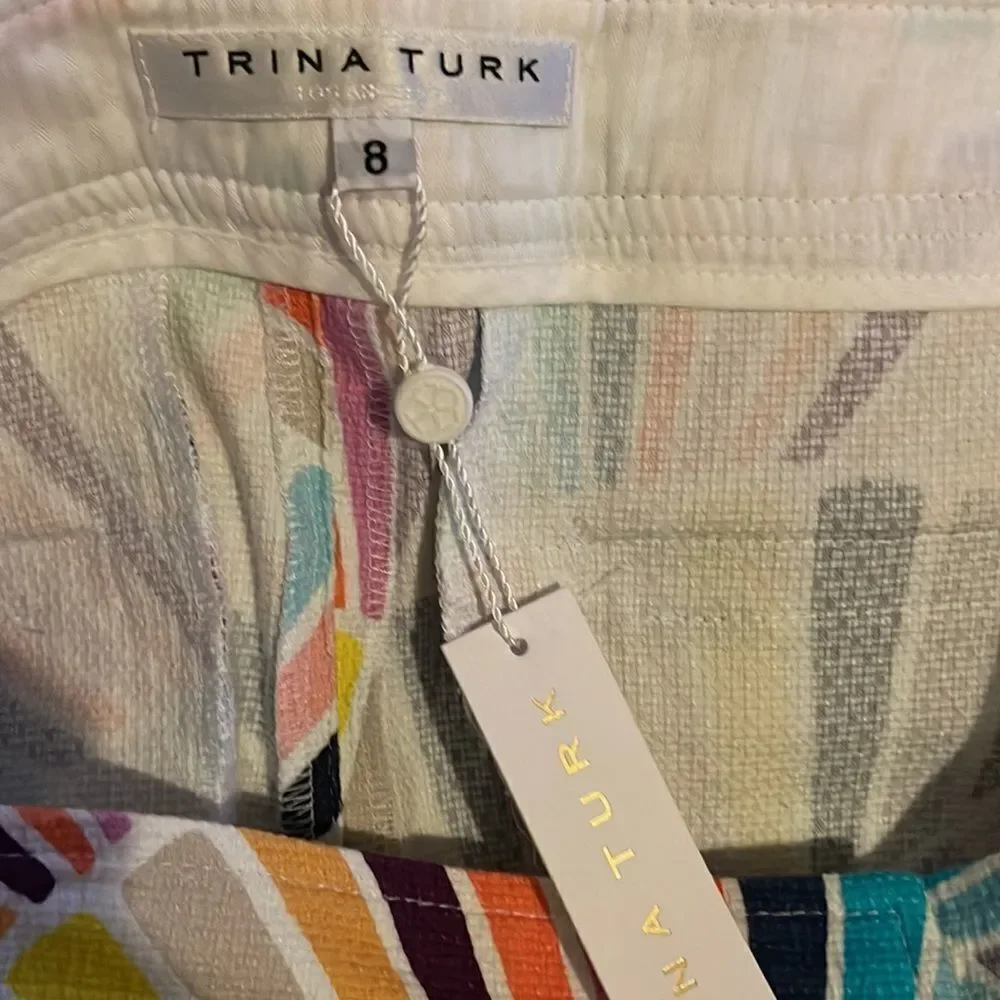 Trina Turk‎ Geometric Haute Havana Moss Coppelia Pants